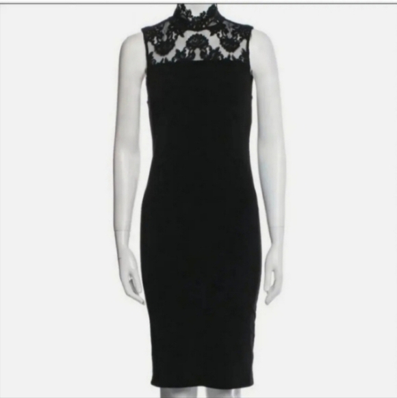 Alice + Olivia Lace Mock Neck Sleeveless Dress Size 6. - Picture 6 of 11